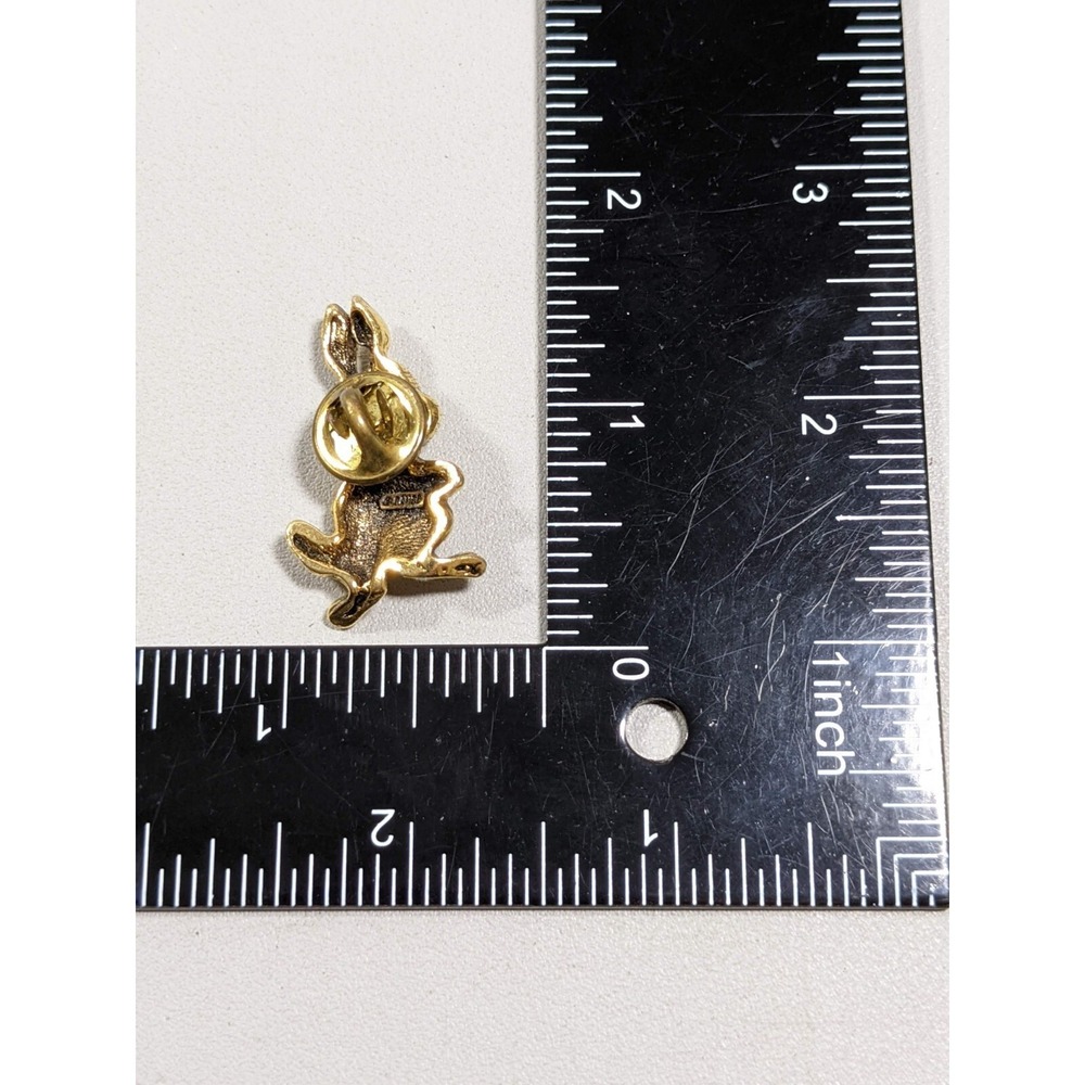 Vintage Camco Gold Tone Bunny Rabbit Easter Lapel Pin Brooch Small - Picture 5 of 5